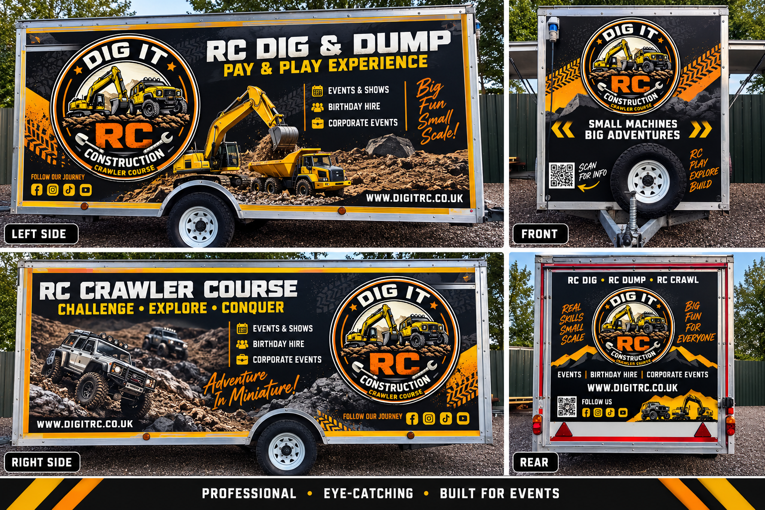 Outdoor event trailer setup
